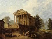 ROBERT, Hubert The Maison Carree at Nimes oil painting reproduction